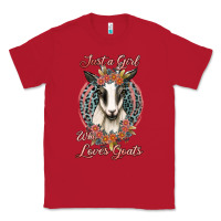 Red just a girl who loves goats Classic Tee - Jasminsmagicworld