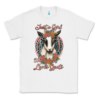 White just a girl who loves goats Classic Tee - Jasminsmagicworld