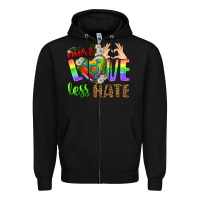 Black More Love Less Hate LGBTQ Zipper Hoodie - BundleAndBundleShop