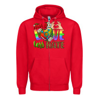 Red More Love Less Hate LGBTQ Zipper Hoodie - BundleAndBundleShop