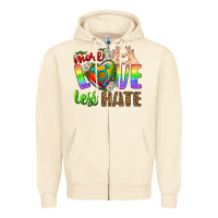 Sandshell More Love Less Hate LGBTQ Zipper Hoodie - BundleAndBundleShop