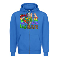 True Royal More Love Less Hate LGBTQ Zipper Hoodie - BundleAndBundleShop