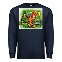 Navy st patricks day gnomies with truck Premium Sweatshirt - NancyCooperArtShop