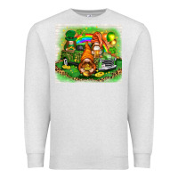 Oatmeal Heather st patricks day gnomies with truck Premium Sweatshirt - NancyCooperArtShop