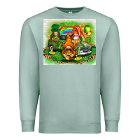 Seafoam st patricks day gnomies with truck Premium Sweatshirt - NancyCooperArtShop