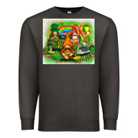 Smoke st patricks day gnomies with truck Premium Sweatshirt - NancyCooperArtShop