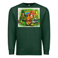 Sports Green st patricks day gnomies with truck Premium Sweatshirt - NancyCooperArtShop