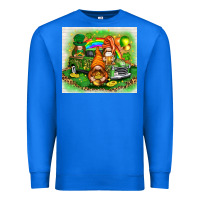 True Royal st patricks day gnomies with truck Premium Sweatshirt - NancyCooperArtShop