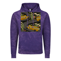 Cloud Purple cactus camouflage school bus seamless pattern Vintage Hoodie - BundleAndBundleShop