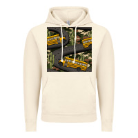 Vintage Artic cactus camouflage school bus seamless pattern Vintage Hoodie - BundleAndBundleShop