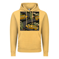 Vintage Mustard cactus camouflage school bus seamless pattern Vintage Hoodie - BundleAndBundleShop