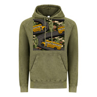 Vintage Olive cactus camouflage school bus seamless pattern Vintage Hoodie - BundleAndBundleShop