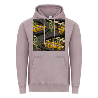Vintage Zinc cactus camouflage school bus seamless pattern Vintage Hoodie - BundleAndBundleShop