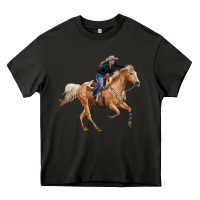 Asphalt horse body with cowgirl Heavy Core Tee - RanaPortraitStore