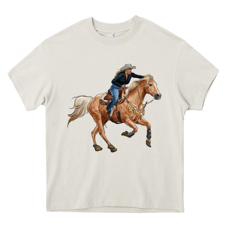 Horse Body With Cowgirl Heavy Core Tee by RanaPortraitStore | Teevron