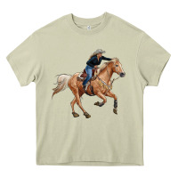 Mossy horse body with cowgirl Heavy Core Tee - RanaPortraitStore
