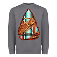 Storm turquoise serape tooled leather arrowhead Heavyweight Sweatshirt - Jasminsmagicworld