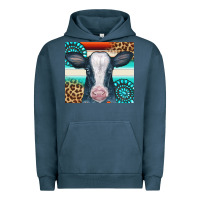 Pigment Midnight Navy Cow Tumbler Urban Hoodie - CowCowDesign
