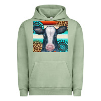 Pigment Oil Green Cow Tumbler Urban Hoodie - CowCowDesign