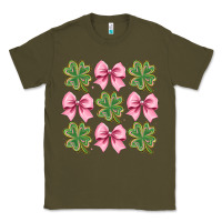 Army Green clover bow Classic Tee - CowhideDigitalArt