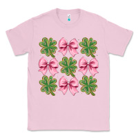 Bubblegum Pink clover bow Classic Tee - CowhideDigitalArt