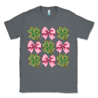 Charcoal Heather clover bow Classic Tee - CowhideDigitalArt
