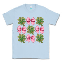 Dusty Blue clover bow Classic Tee - CowhideDigitalArt