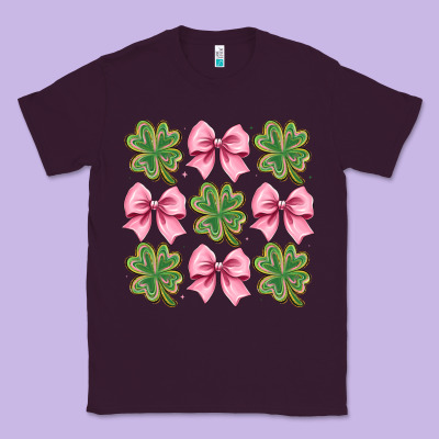 Clover Bow Classic Tee Designed By Cowhidedigitalart
