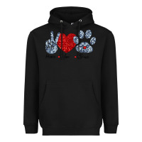 Black Peace Love Paws Heavyweight Hoodie - Bettercallsaul