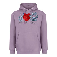 Lavender Peace Love Paws Heavyweight Hoodie - Bettercallsaul