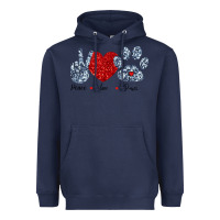 Navy Peace Love Paws Heavyweight Hoodie - Bettercallsaul