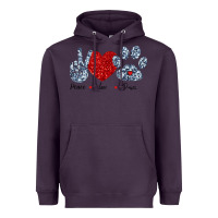Plum Peace Love Paws Heavyweight Hoodie - Bettercallsaul