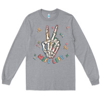 Heather Grey wife life Long Sleeve Tee - MaliasSmallBusiness