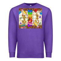 Purple best teacher ever Premium Sweatshirt - NancyCooperArtShop