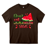 Chocolate Brown don't eat watermelon seeds Heavy Core Tee - Zillion Design Studio
