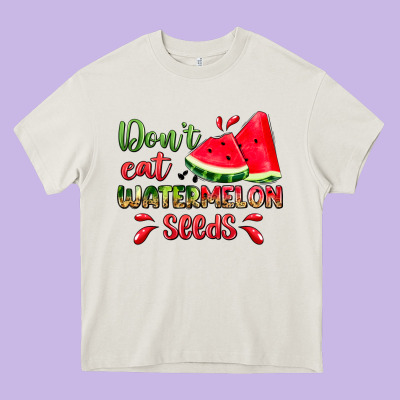 Don't Eat Watermelon Seeds Heavy Core Tee Designed By Zillion Design Studio