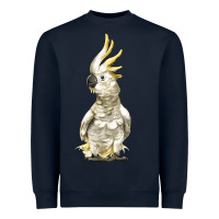Navy Cockatoo Bird Heavyweight Sweatshirt - LillyAllenDesigns