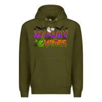 Army Green Spooky vibes Premium Hoodie - NancyCooperArtShop