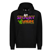 Black Spooky vibes Premium Hoodie - NancyCooperArtShop