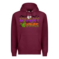 Burgundy Spooky vibes Premium Hoodie - NancyCooperArtShop