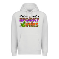 Dove Grey Spooky vibes Premium Hoodie - NancyCooperArtShop