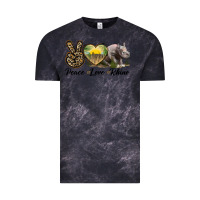Cloud Black peace love rhino Vintage Tee - LillyAllenDesigns