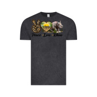 Vintage Black peace love rhino Vintage Tee - LillyAllenDesigns
