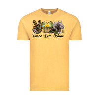 Vintage Mustard peace love rhino Vintage Tee - LillyAllenDesigns