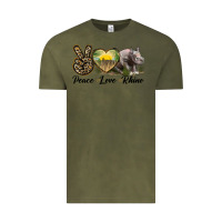 Vintage Olive peace love rhino Vintage Tee - LillyAllenDesigns