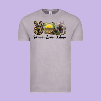 Peace Love Rhino Vintage Tee Designed By Lillyallendesigns