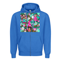 True Royal Hairdresser Gnomes With Hearts And Pearls With Leopard Zipper Hoodie - BundleAndBundleShop