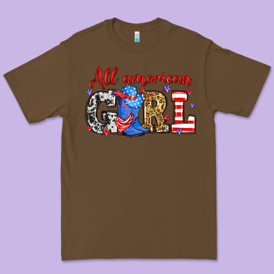 All American Girl Premium Tee Designed By Neo Western
