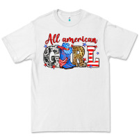 White All American girl Premium Tee - Neo Western