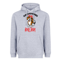 Heather Grey Dachshund Mom Heavyweight Hoodie - Bettercallsaul